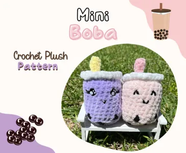 Mini Boba Tea Crochet Plushie
