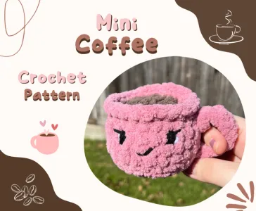 Mini Coffee Cup Plushie Pattern
