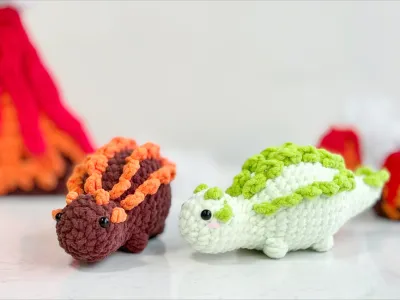 Ankylosaurus No Sew Crochet Pattern, Dinosaur No Sew Pattern, No Sew Amigurumi Crochet Patterns, Amigurumi Crochet Patterns