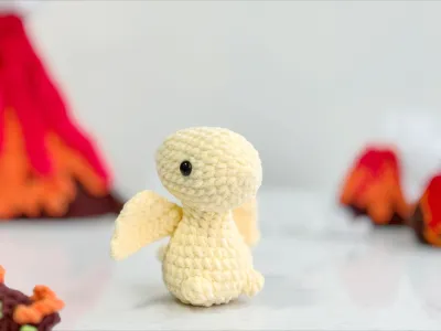 Pterosauria No Sew Crochet Pattern, Dinosaur No Sew Pattern, No Sew Amigurumi Crochet Patterns, Amigurumi Crochet Patterns