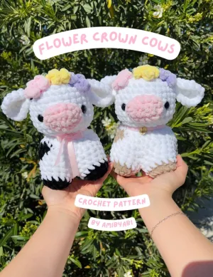 Flower Crown Cows Crochet Pattern