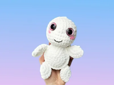 No Sew Sea Turtle Crochet Pattern, Cute Turtle Amigurumi, Cute Plushie Sea Creature Stuffed Animal