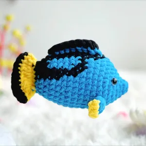 Blue Tang Fish Crochet Pattern, No Sew Amigurumi Crochet Pattern, Crochet Pattern, Ocean Animal Crochet Pattern