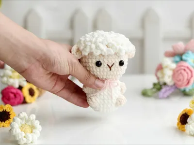 Sheep No Sew Crochet Pattern, No Sew Amigurumi Crochet Patterns, Crochet Pattern, Plushie Pattern
