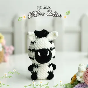 Zebra No Sew Crochet Pattern, No Sew Amigurumi Crochet Patterns, Crochet Pattern, Plushie Pattern