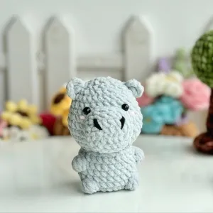 Hippo No Sew Crochet Pattern, No Sew Amigurumi Crochet Patterns, Crochet Pattern, Plushie Pattern