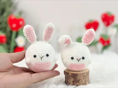 Bunny Crochet Pattern, No Sew Amigurumi Crochet Pattern, No Sew Crochet Pattern, Rabbit Crochet Pattern