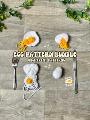 Crochet Egg Pattern BUBDLE  4 IN 1