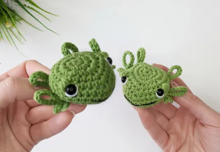 Crochet frog pattern, amigurumi frog mini crochet animal pattern