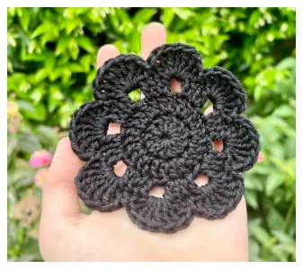 Crochet Lacey Doily Flower Coaster FREE pattern