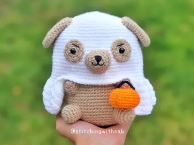 Ghost Sheet Dog Crochet Pattern