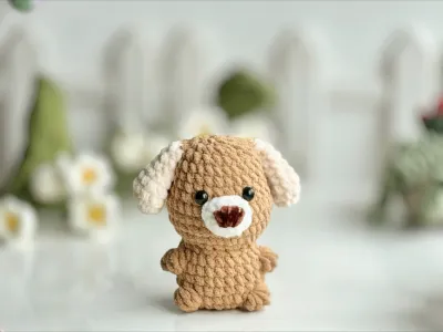 Puppy Dog No Sew Crochet Pattern, No Sew Amigurumi Crochet Patterns, Crochet Pattern, Plushie Pattern