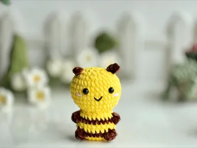 Bee No Sew Crochet Pattern, No Sew Amigurumi Crochet Patterns, Crochet Pattern, Plushie Pattern