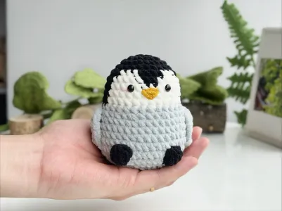 Penguin No Sew Crochet Pattern, No Sew Amigurumi Crochet Patterns, Crochet Pattern, Plushie Pattern