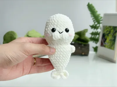 Seal No Sew Crochet Pattern, No Sew Amigurumi Crochet Patterns, Crochet Pattern, Plushie Pattern