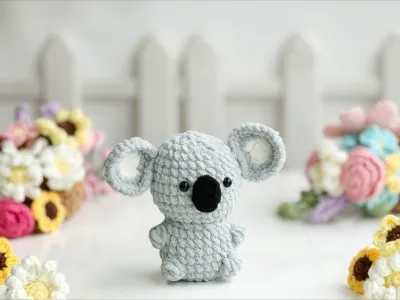 Koala No Sew Crochet Pattern, No Sew Amigurumi Crochet Patterns, Crochet Pattern, Plushie Pattern