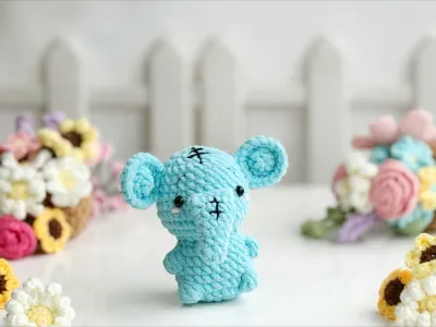 Elephant No Sew Crochet Pattern, No Sew Amigurumi Crochet Patterns, Crochet Pattern, Plushie Pattern