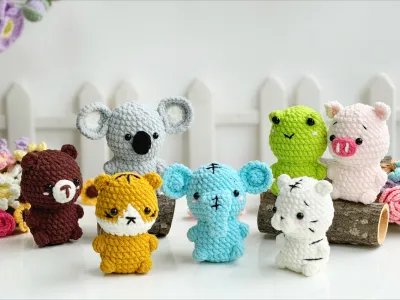 Bundle 7IN1 No Sew Crochet Pattern, No Sew Amigurumi Crochet Patterns