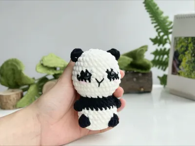 Panda No Sew Crochet Pattern, No Sew Amigurumi Crochet Patterns, Crochet Pattern, Plushie Pattern