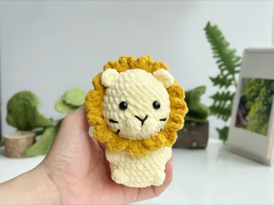 Lion No Sew Crochet Pattern, No Sew Amigurumi Crochet Patterns, Crochet Pattern, Plushie Pattern