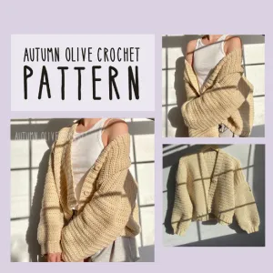 autumn olive oversized cardigan