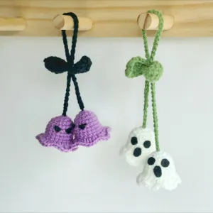 Halloween Ghost Car Hanging, Ghost Crochet Pattern, Halloween Crochet Patterns