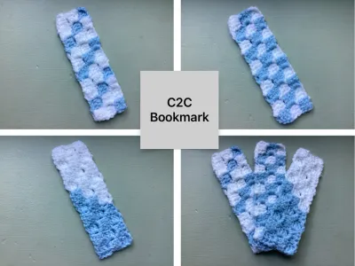 C2C Crochet Bookmark
