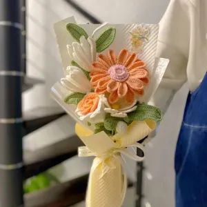 5 in 1 Gerbera Crochet Flower Bouquet