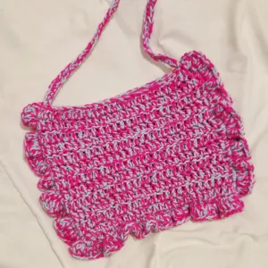 Ruffle Crochet Multicoloured Bag