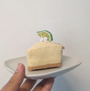 Key lime pie slice