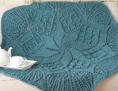 Knit Pinwheel Throw