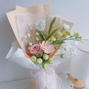 7 in 1 Gesang Rose Crochet Flower Bouquet