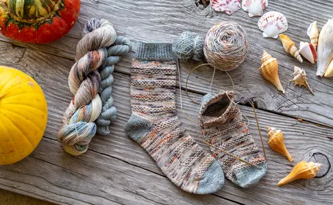 Slip Into Fall Toe Up Sock