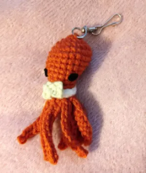 Tuxedo Octopus Keychain