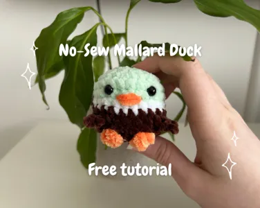 FREE No-Sew mallard plush pattern| with YouTube video(copy)