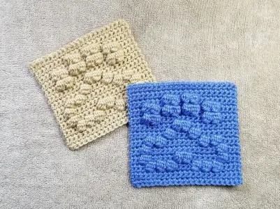 Paw Print Bobble Square Crochet Pattern