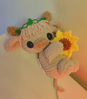 Crochet Highland Sunflower Cow