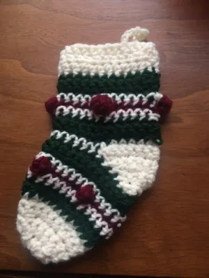 Bobble and stripes stocking