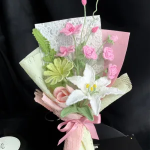 6 in 1 Lewisia Crochet Flower Bouquet