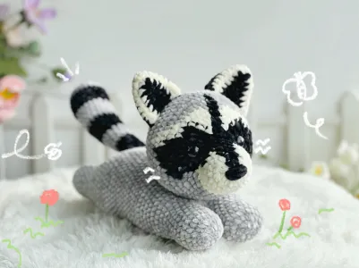 Raccoon Plush Amigurumi Crochet Pattern, Amigurumi Crochet Pattern, Amigurumi Crochet Pattern English, Handmade Amigurumi Crochet Pattern