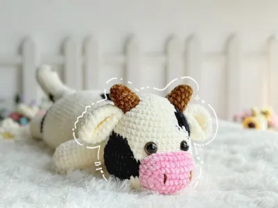 Cow Amigurumi Crochet Pattern, Amigurumi Crochet Pattern, Amigurumi Crochet Pattern English, Handmade Amigurumi Crochet Pattern