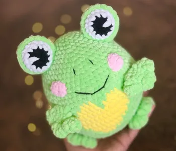 Low Sew crochet jumbo frog squishy amigurumi pattern