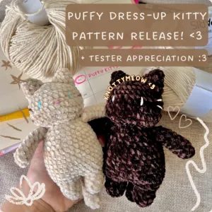 Puffy Dress-up Kitty Amigurumi