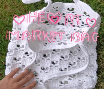 Heart Mesh Market Bag