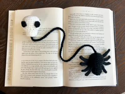 Skull and Spider Bookmark