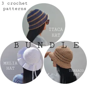 Bundle: 3 Crochet Hats