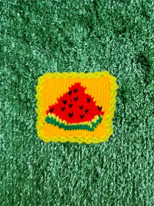 Rootin Tootin Watermelon Coaster Pattern