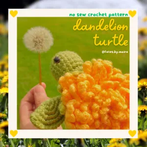 No-Sew Dandelion Turtle