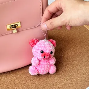 Piggy Amigurumi Keychain Crochet Pattern, Crochet Amigurumi, Amigurumi Keychain, Stuffed Animal Doll Tutorial, Easy Pattern