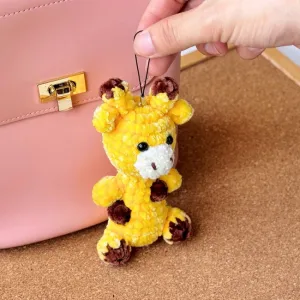 Giraffe Amigurumi Keychain Crochet Pattern, Crochet Amigurumi, Amigurumi Keychain, Stuffed Animal Doll Tutorial, Easy Pattern